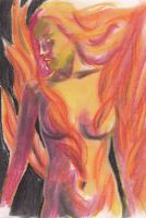 Woman on fire